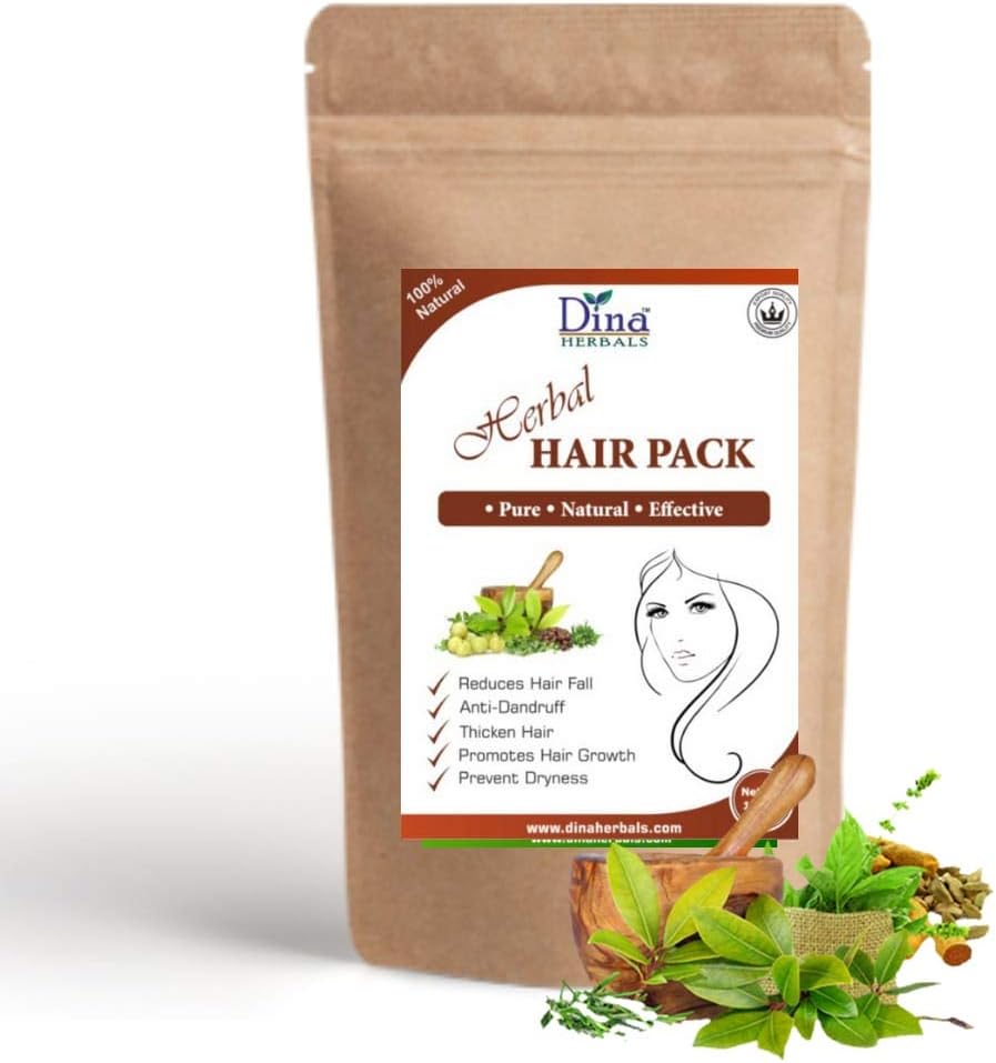 Dina Herbals Hair Pack and Damage Repair Mask for Natural Care of Dandruff, Hair Fall, Dryness 100 gm