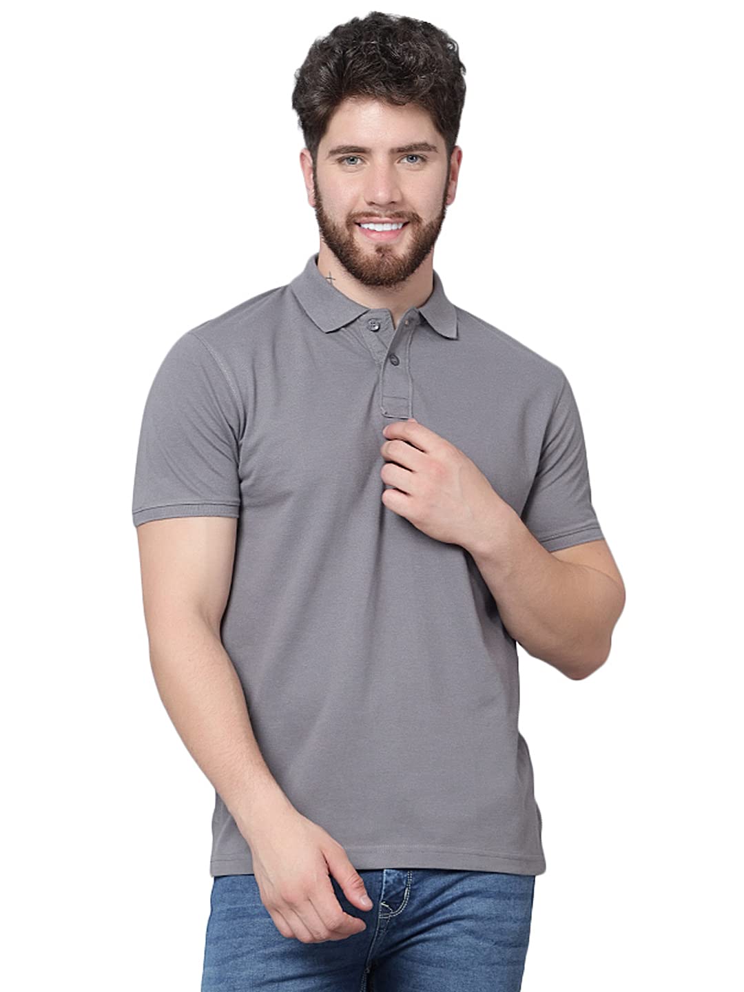 ARBOUR Men Polo Neck Plain T-Shirt Comfortable & Stylish Men's T-Shirt