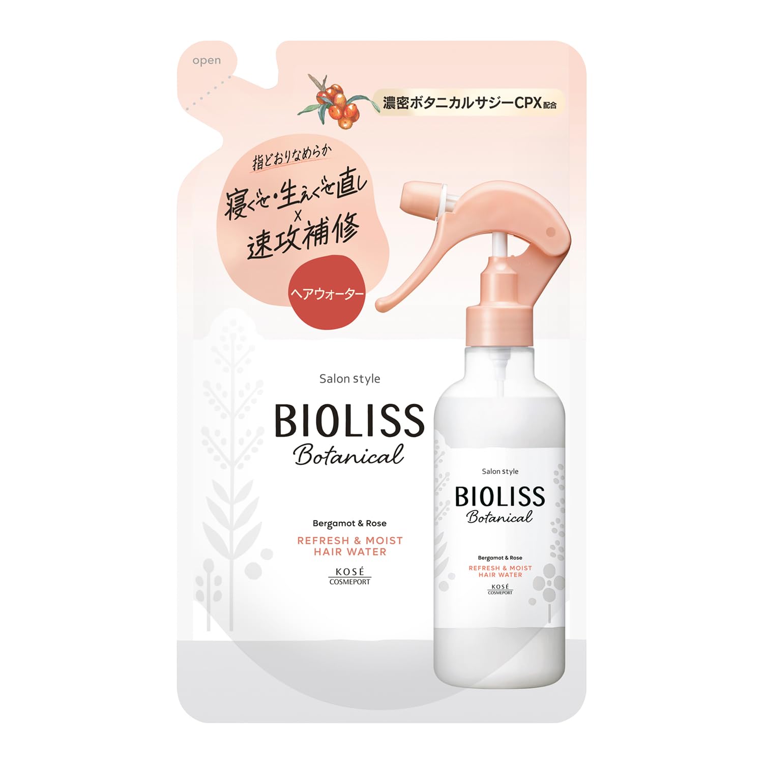 SALON STYLE(サロンスタイル) コーセーコスメポート KOSE ビオリス ボタニカル リフレッシュ & モイスト ヘアウォーター トリートメント 230ｍL つめかえ