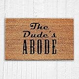 Rugs for Boys Bedroom The Dude's Abode Doormat for Him Big Lebowski Inspired Welcme Mat Funny Doormat Housewarming Gift Porch Decor Welcome Mats Entrance Rugs for Porch Home 18x30 inch