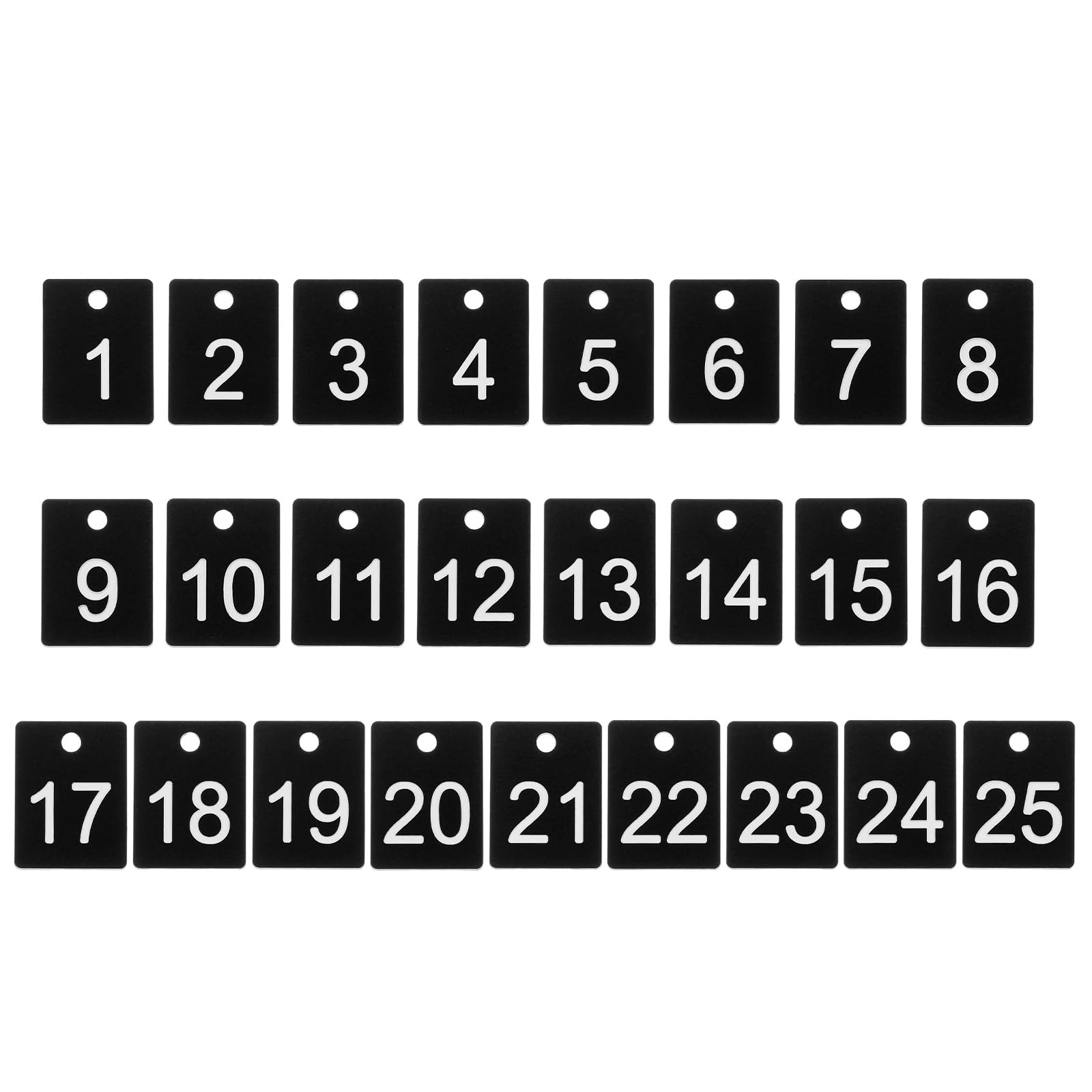 PATIKIL 25PCS Rectangle Number Tags 1-25 - Image 3