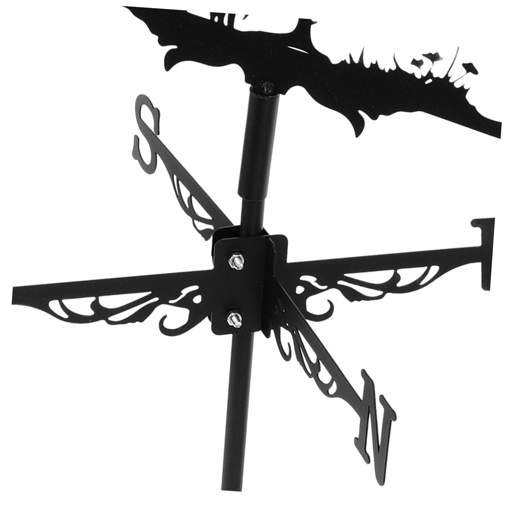 ifundom Retro Wetterfahne aus Eisen mit Windrichtungsanzeiger für Haus und Scheune Leicht zu Montieren Verschleißfest Dekorativer Windmesser Garten Deko Huhn Schwarz