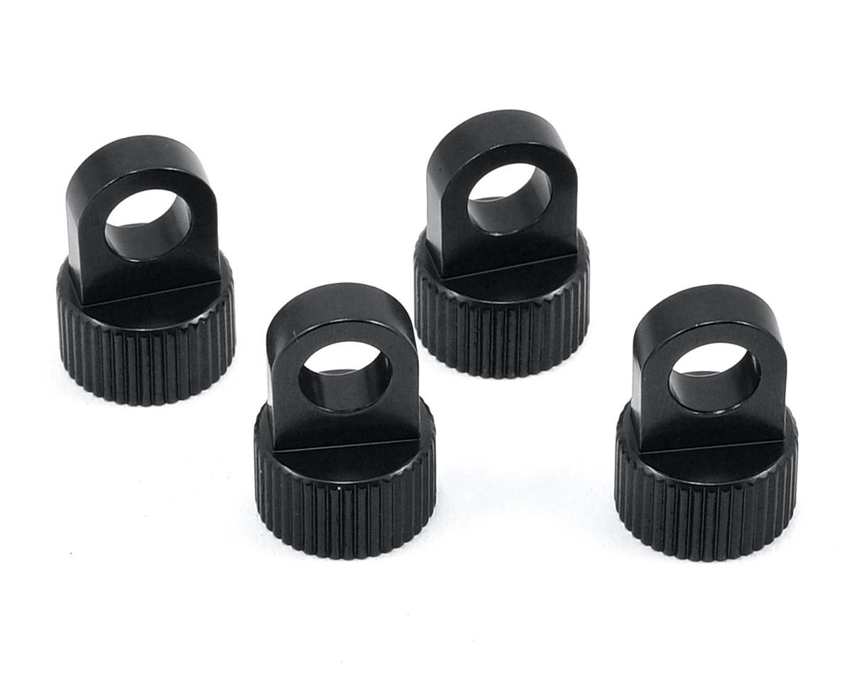 ST Racing Concepts CNC Machined Aluminum Upper Shock Caps, Ascender (4) Black STV233027BK