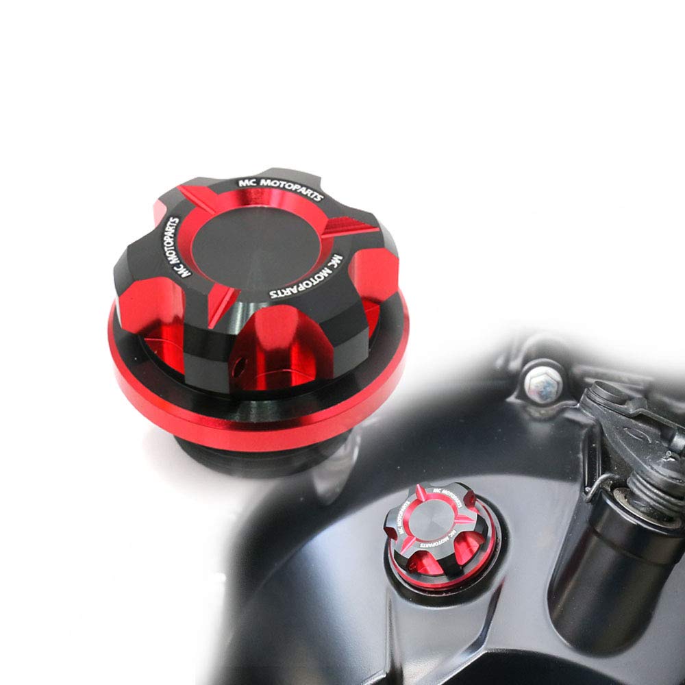 MC MOTOPARTST-Axis Red CNC Oil Filler Cap Compatible with Suzuki GSX-S1000 F GSX-S 750 GSX-R 750 600 2016 17 18 19 20 21 22 K8 K9 12 13 14 08 09 10 2012