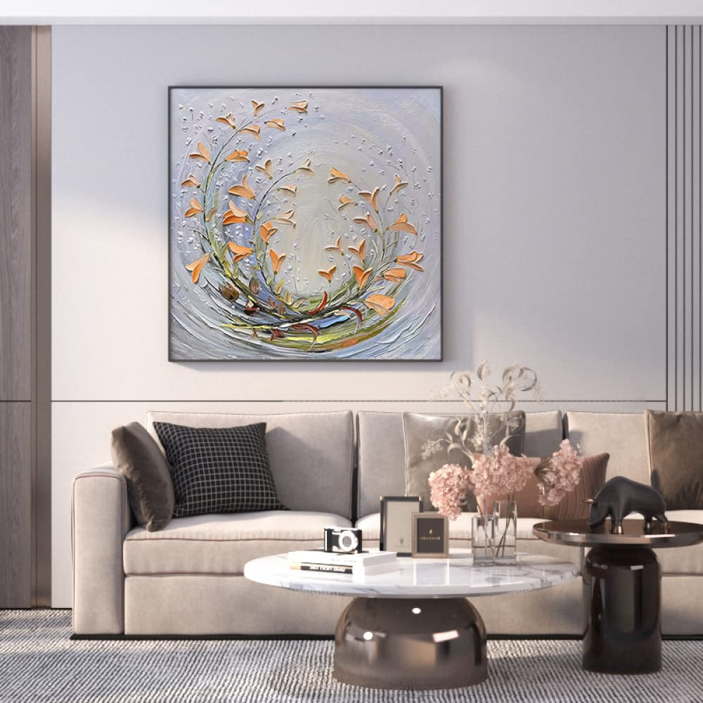 Peinture fleurs blanches 3D relief pour donner vie aux murs vides