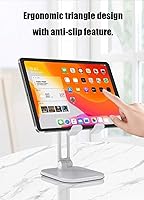 Vista 4 de NC Soporte para teléfono celular, totalmente plegable, soporte de teléfono celular ajustable en altura en ángulo, adecuado para teléfonos y tabletas