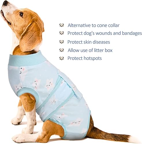 Miniatura 7 de Kuoser Traje de recuperación para perros y gatos después de la cirugía, camisa profesional de recuperación de mascotas, vendajes para heridas