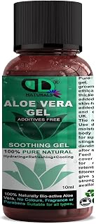 10ML | Organic Aloe Vera Gel 100% Pure Natural from Freshly Cut Aloe, Soothing & Hydrating, Rich in vitamins, bug bites and minor burns, Ideal for all skin types, Cruelty-free & Vegan