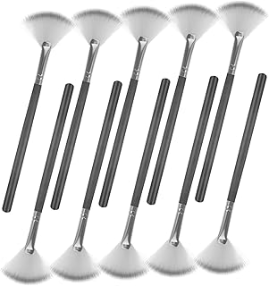 OUNONA 10Pcs Fan Makeup Brushes Highlighter B...