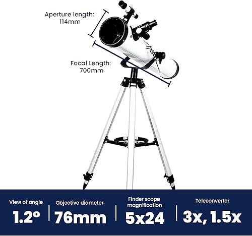 Miniatura 4 de Telescopio monocular para adultos, niños, principiantes - Telescopios portátiles para observar estrellas y astronomía - Telescopio de alta