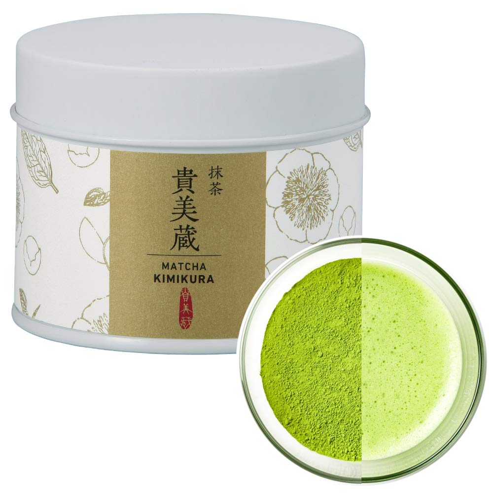 Ceremonial Matcha Green Tea Powder Kimikura Japan-wide Blend 30g 1oz tin from JAPAN Japanese Tea KIMIKURA