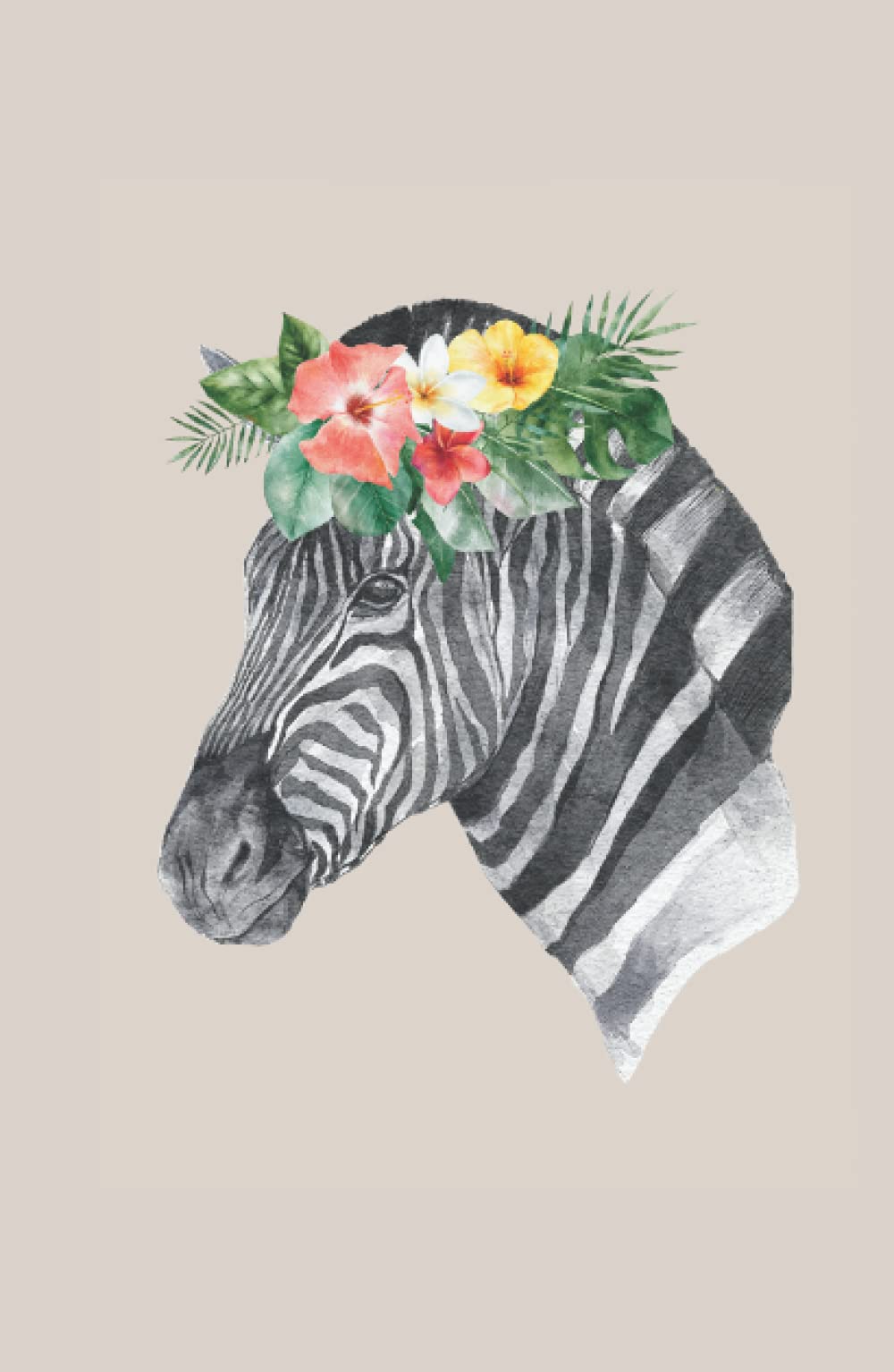 Zebra: 5.5" x 8.5" Journal for writing Down Habits Diary, Notebook, Ruled/Lined, 192 Pages