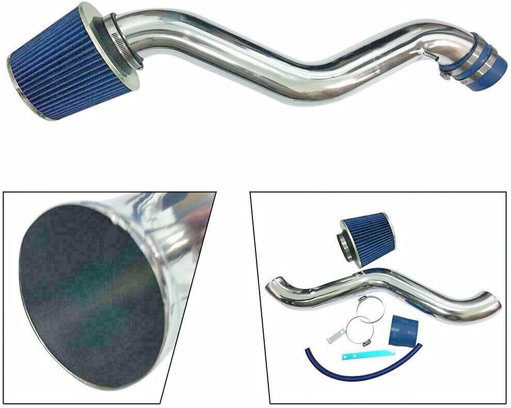 SUNROAD Cold Air Tube with Filter Compatible with Honda 1998-2002 Accord & 1997-2001 Prelude 2.2L 2.3L, Blue