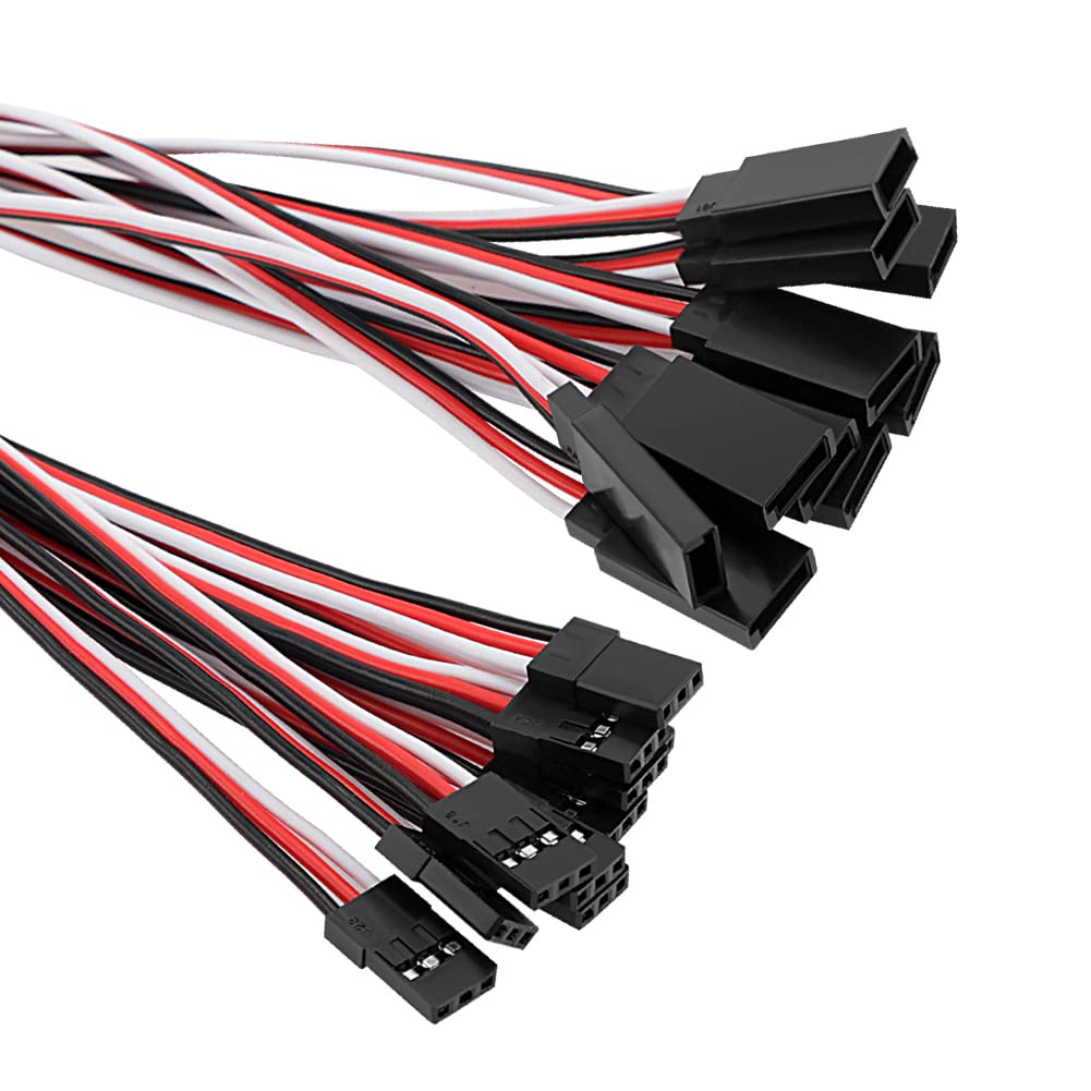 10x 15cm Servo Extension Cable For RC Futaba JR Male to Female 15cm Connector 10x 15cm Servo Extension Cable For RC Futaba JR Male to Female 15cm Connector