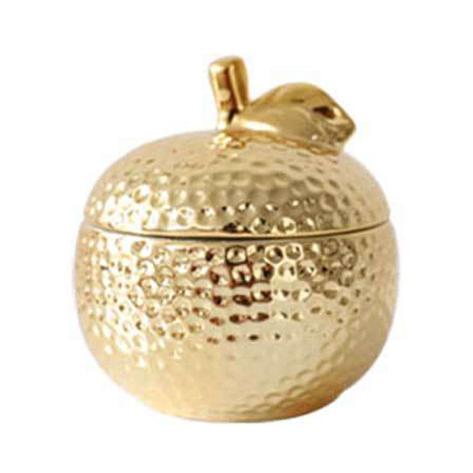 Sugar Bowl Dispenser,Seasoning Canister, Gold Sugar Bowl with Lid, Sugar Pot Home Decor Fruit Shaped Salt Bowl Seasoning Box Spice Jars, Ceramic Spice Box with Spoon-pear-0.3 ( Color : Apple , Size :