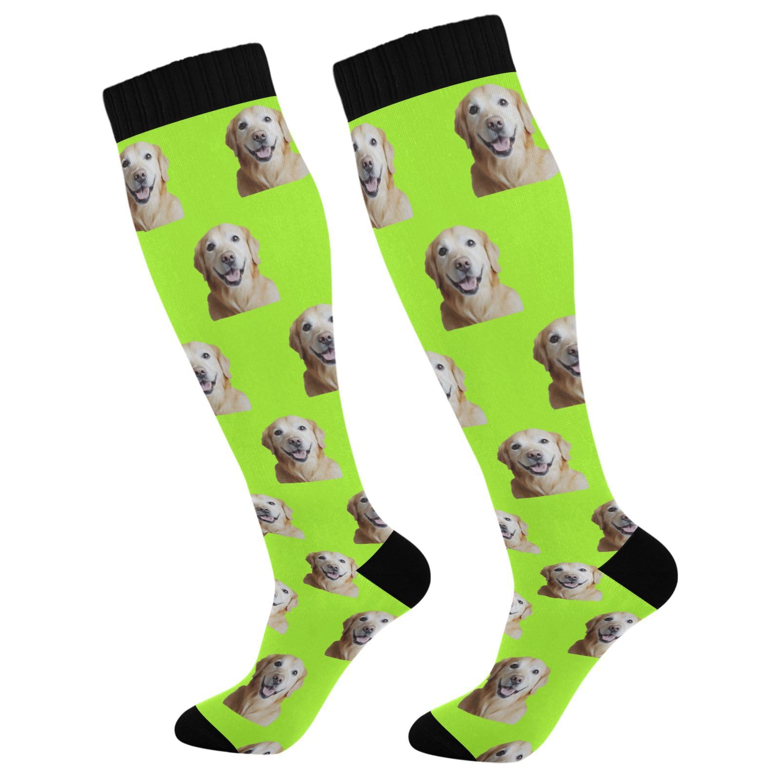 Custom Purple Blue Gradient Compression Socks for Women and Men Knee High Socks High Support for Circulation,Running,Flight,Nurses 21214703 Personalized
