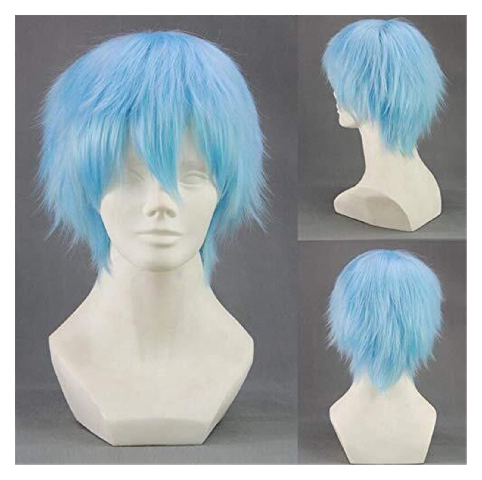 Kuroko No Basuke Seirin Kuroko Tetsuya Wig Osplay Costume Kuroko'S Basketball Short Hair Halloween Party Wigs+Hairnet