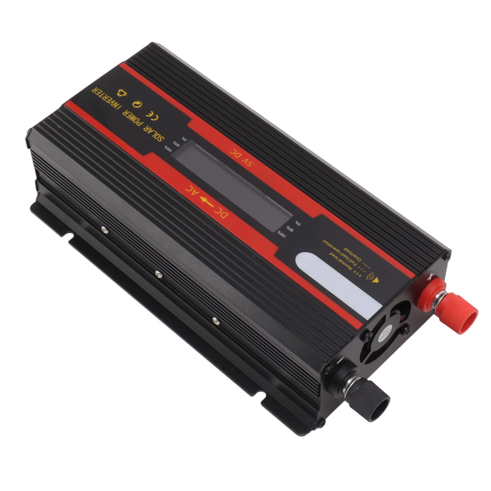 Przetwornica Samochodowa o Mocy 1000W,Przetwornica Dwunapięciowa 12V 24V DC na 220V AC z Wyświetlaczem LCD, Przetwornica Czystej Fali Sinusoidalnej z wtyczką i Podwójnym Portem USB