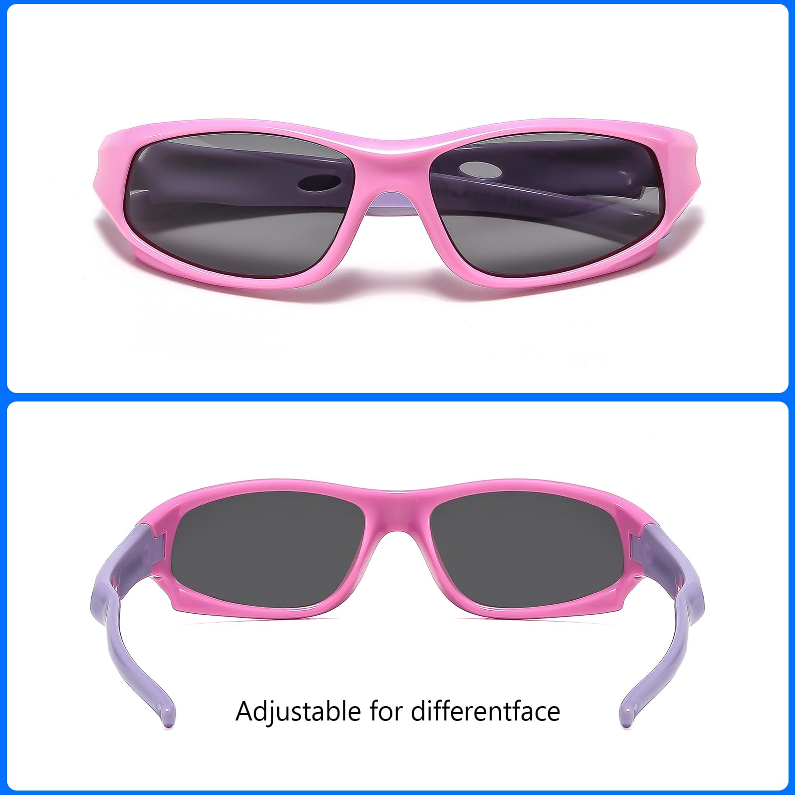 Unisex dziecięce klasyczne spolaryzowane okulary przeciwsłoneczne dziecięce sportowe okulary przeciwsłoneczne lekkie lustrzane soczewki silikonowe ochrona UV na zewnątrz golf jazda na rowerze