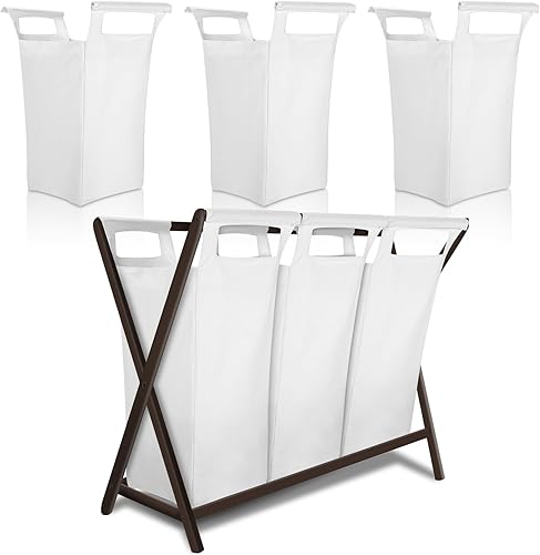 Shinylin 3 piezas de cestas de bebé, bolsas de lavandería colgantes, soporte de moisés para moisés para moisés de bebé para ropa sucia, 11 pulgadas