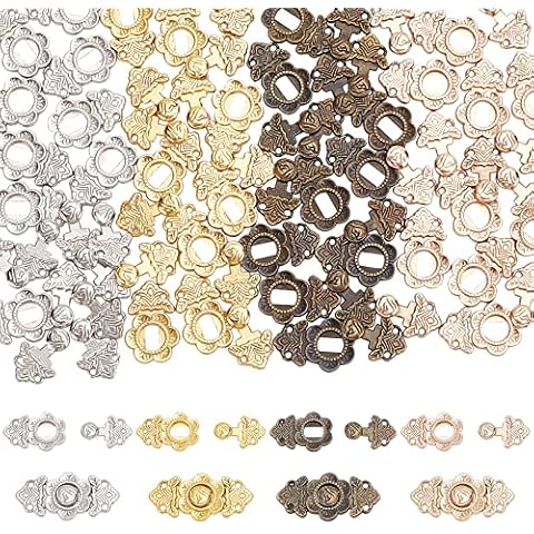 FINGERINSPIRE 40 Stück Druckknöpfe zum Aufnähen für Puppen 4 Farben Mini-Legierung Gürtelschnallen kleine Metallknöpfe langlebige Druckknöpfe Knöpfe Cover