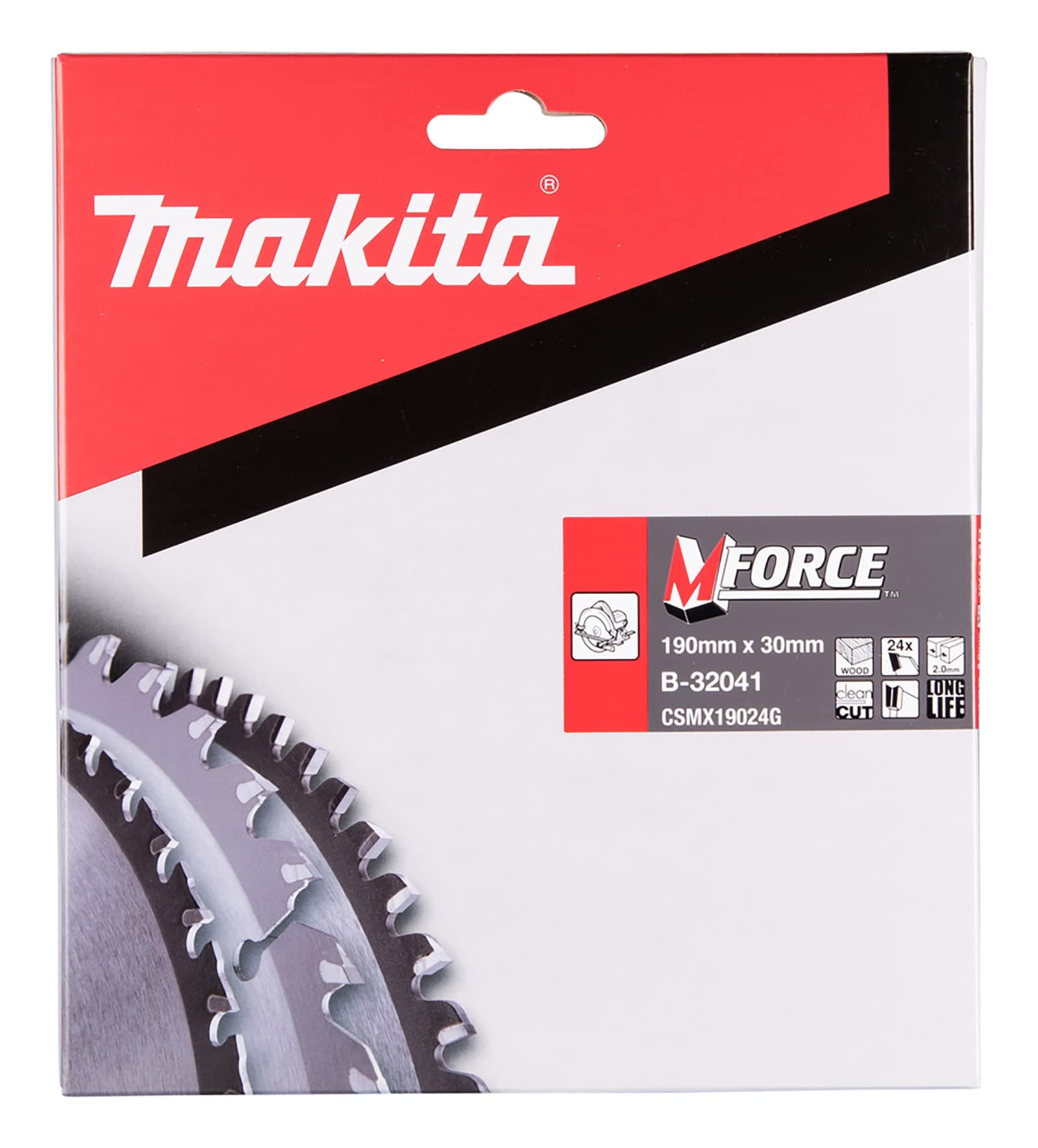 Piła tarczowa Makita B-32041 Makforce TCT 190x30mm 24T Drewno