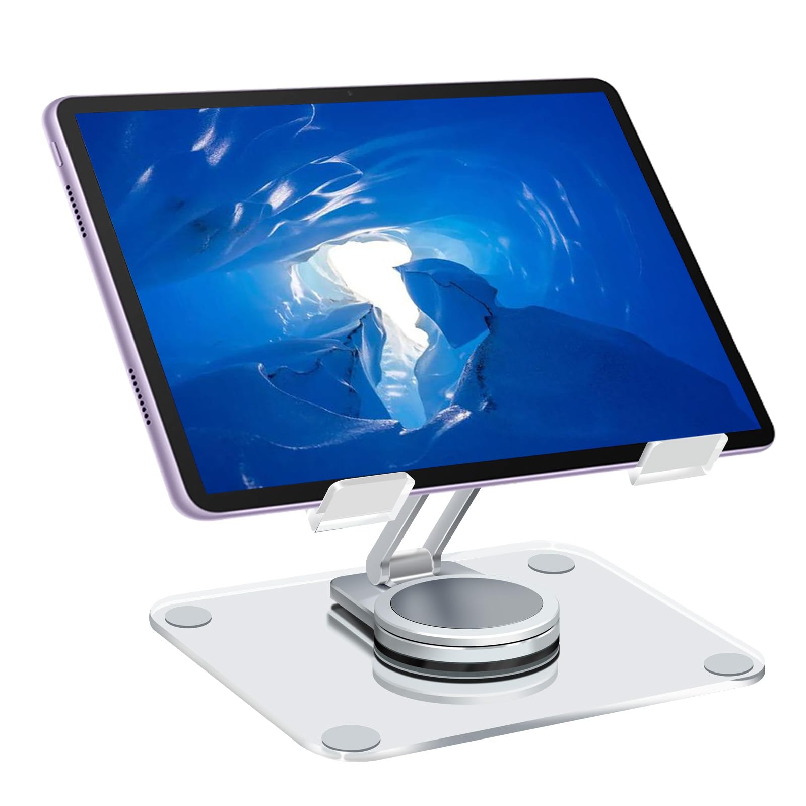 Supporto per tablet regolabile per scrivania, supporto pieghevole per iPad, compatibile con tablet da 4-12,9 pollici, monitor, PS, Switch, iPhone e Kindle