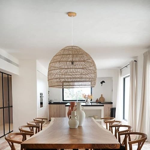 Miniatura 6 de Arturesthome Kit de techo de madera con herrajes, placa de techo de madera natural hecha a mano para luz colgante o luces colgantes, toldos de techo