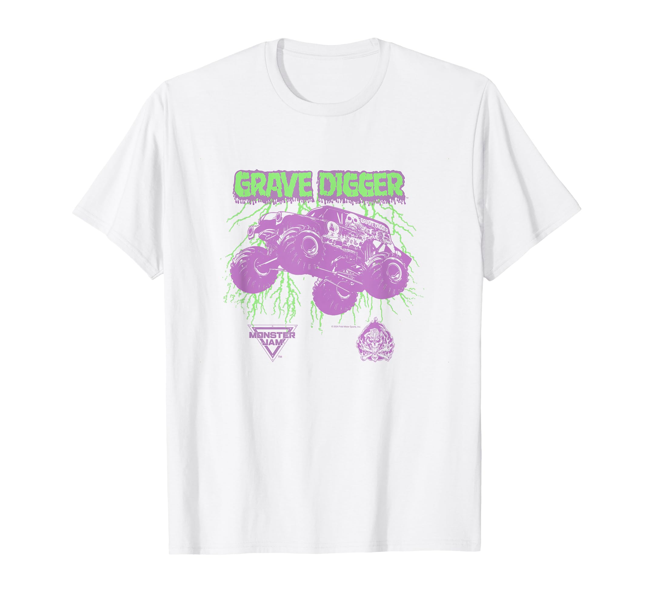 Monster Jam Grave Digger Green Lightning T-Shirt
