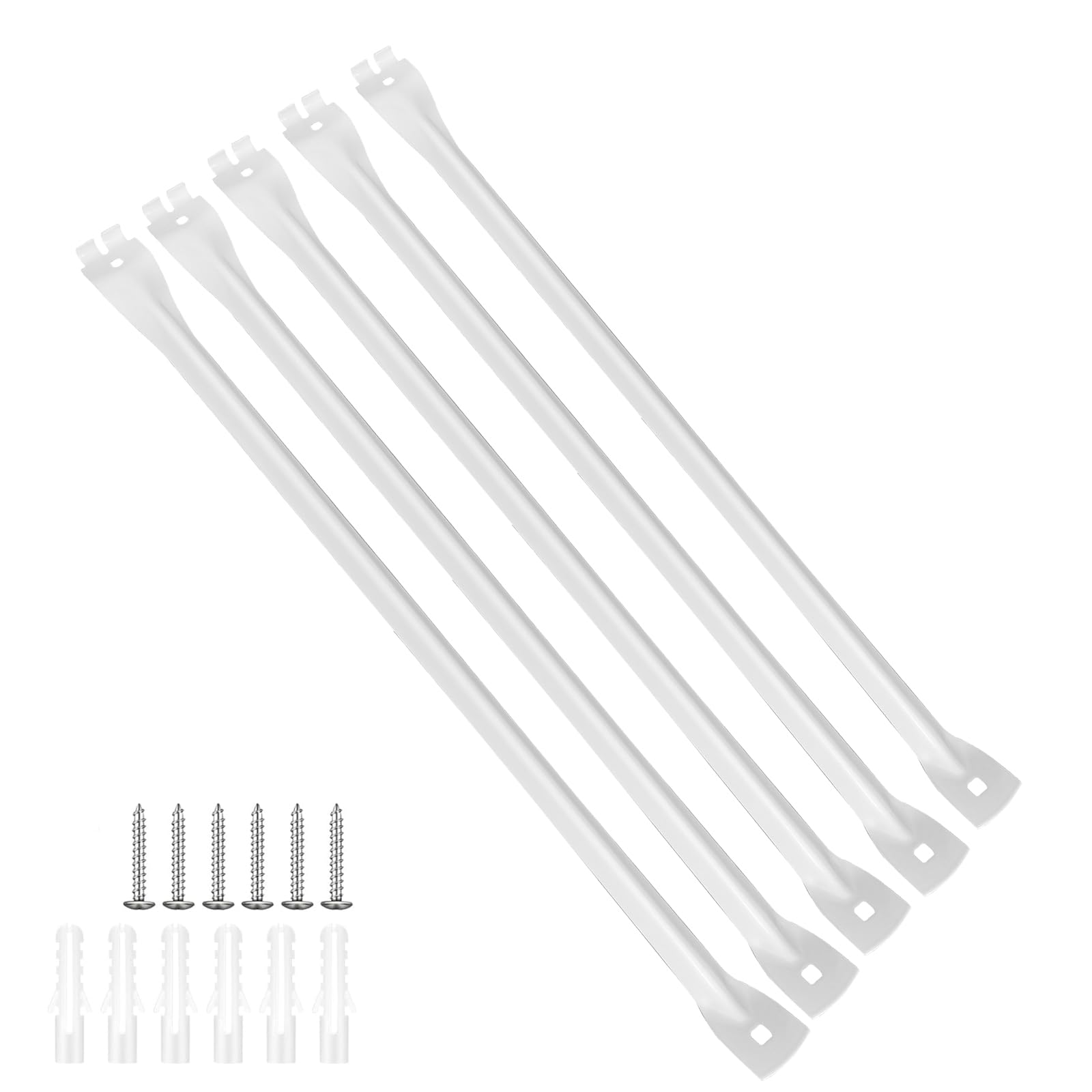 6 staffe di supporto da 30,5 cm per scaffalature in filo metallico staffe per mensole armadio con tasselli e perni per l'installazione di mensole in filo metallico per armadio