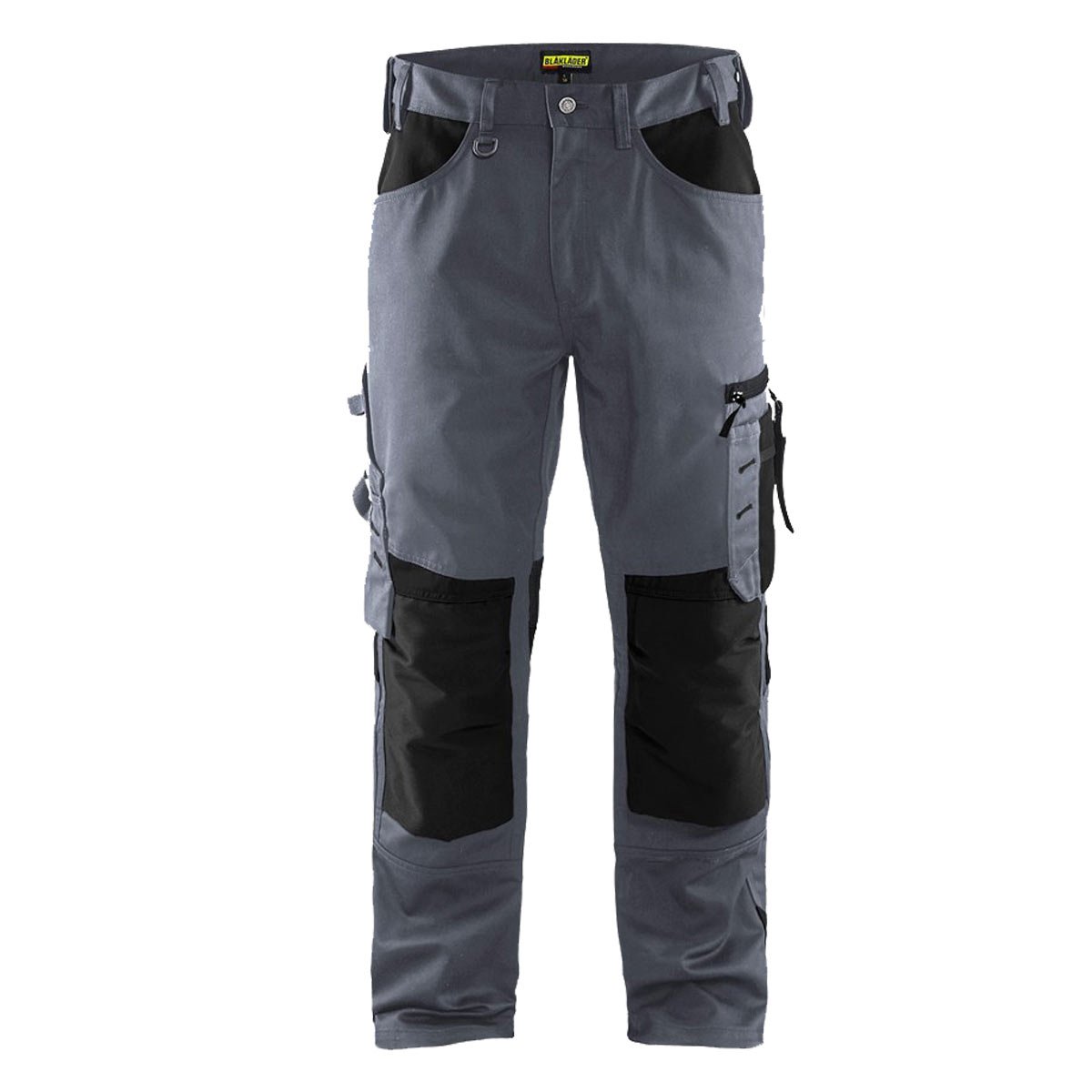 Pantaloni da lavoro senza tasche per chiodi grigio pietra/nero C50