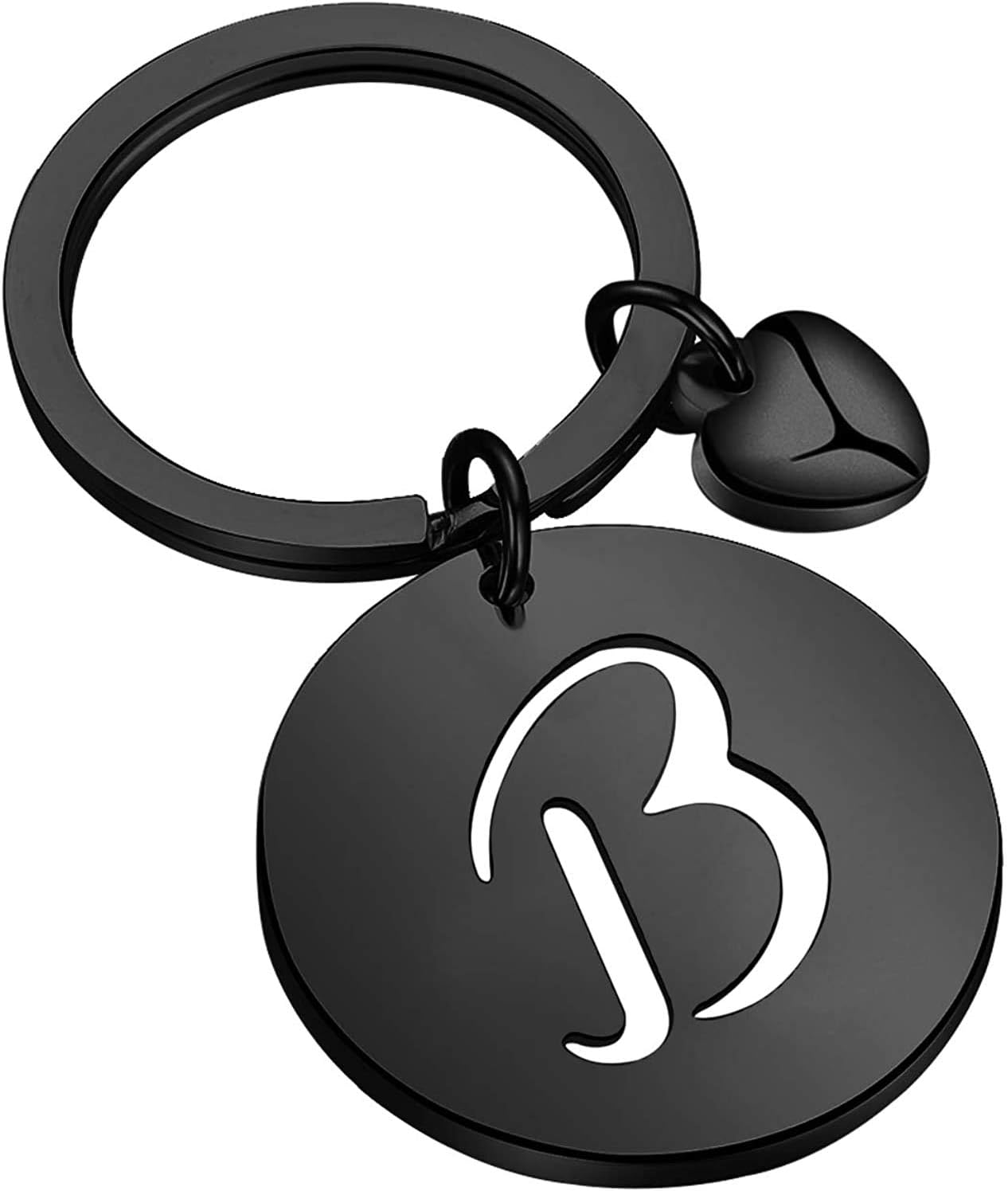 HOLLP Initial Disc Charm Keychain 26 Initial Letter Alphabet Key Ring A-Z Initial English Charm Keychain