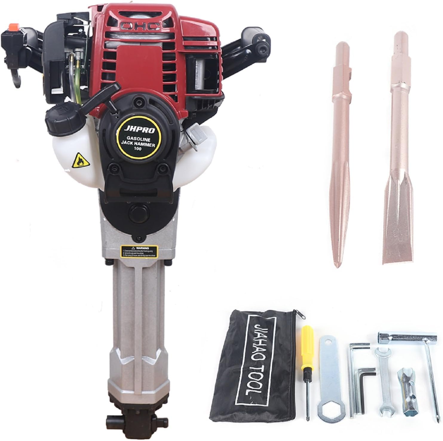 37.7CC 4 Stroke Gas Powered Demolition Jack Hammer, Gasoline Concrete