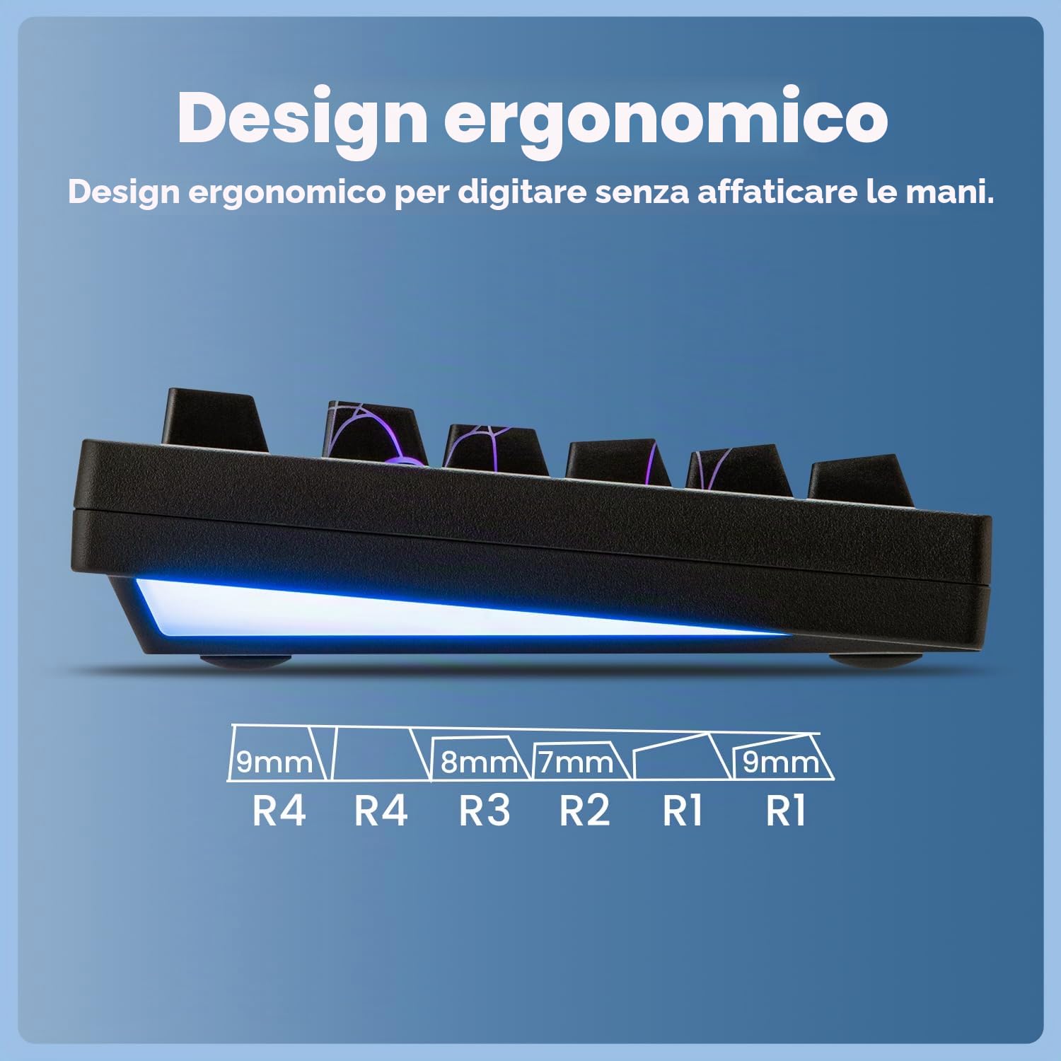 ZORNHER Tastiera meccanica da gioco wireless ZH870, 80% nera con suono cremoso personalizzato con tasti Spider Web IMD PC, interruttori lineari dal suono cremoso, hot-swap, retroilluminazione RGB, 2,4