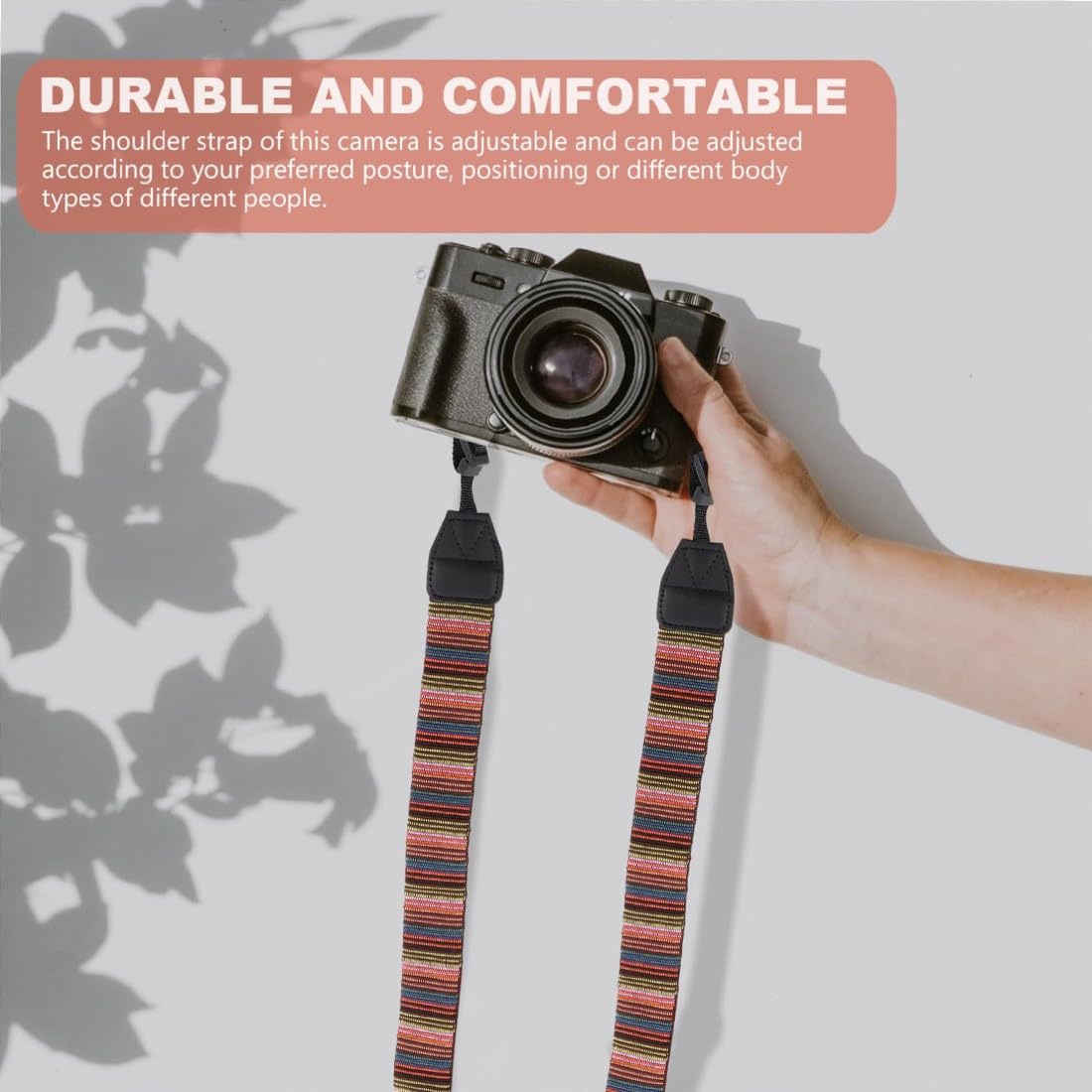 Tracolla Per Fotocamera - In Neoprene Morbido - Regolabile - Per DSLR, SLR E Mirrorless - Comfort E Sicurezza - Foto 11