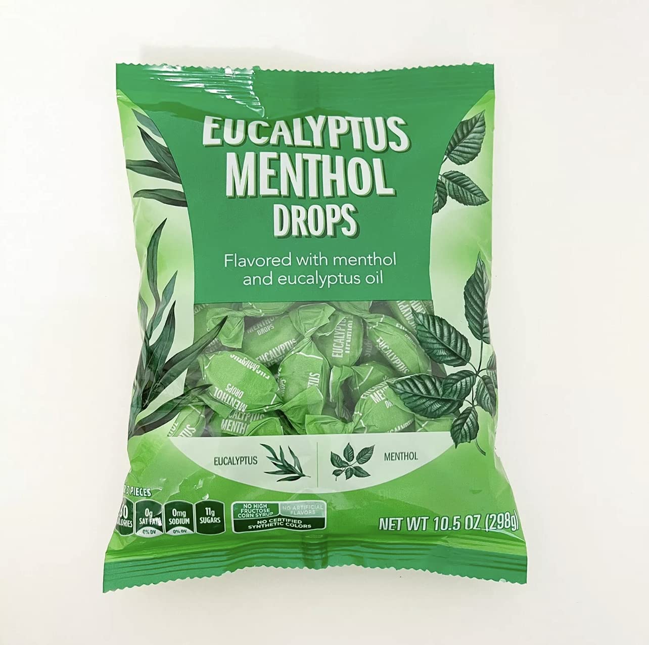 Eucalyptus Flavored Menthol Drops Candy Net Wt 10.5 oz