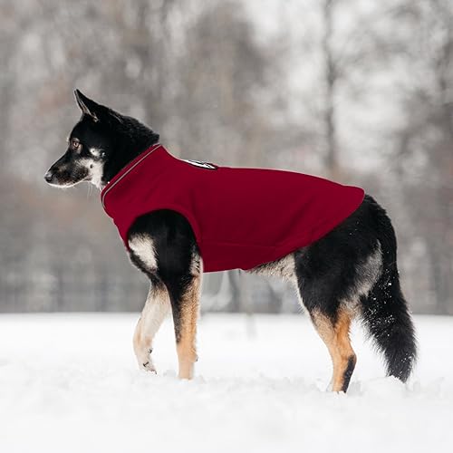 Miniatura 5 de Abrigo de forro polar cálido para invierno, resistente al viento, chaqueta para cachorro, chaleco reflectante suave para mascotas, escote con tira