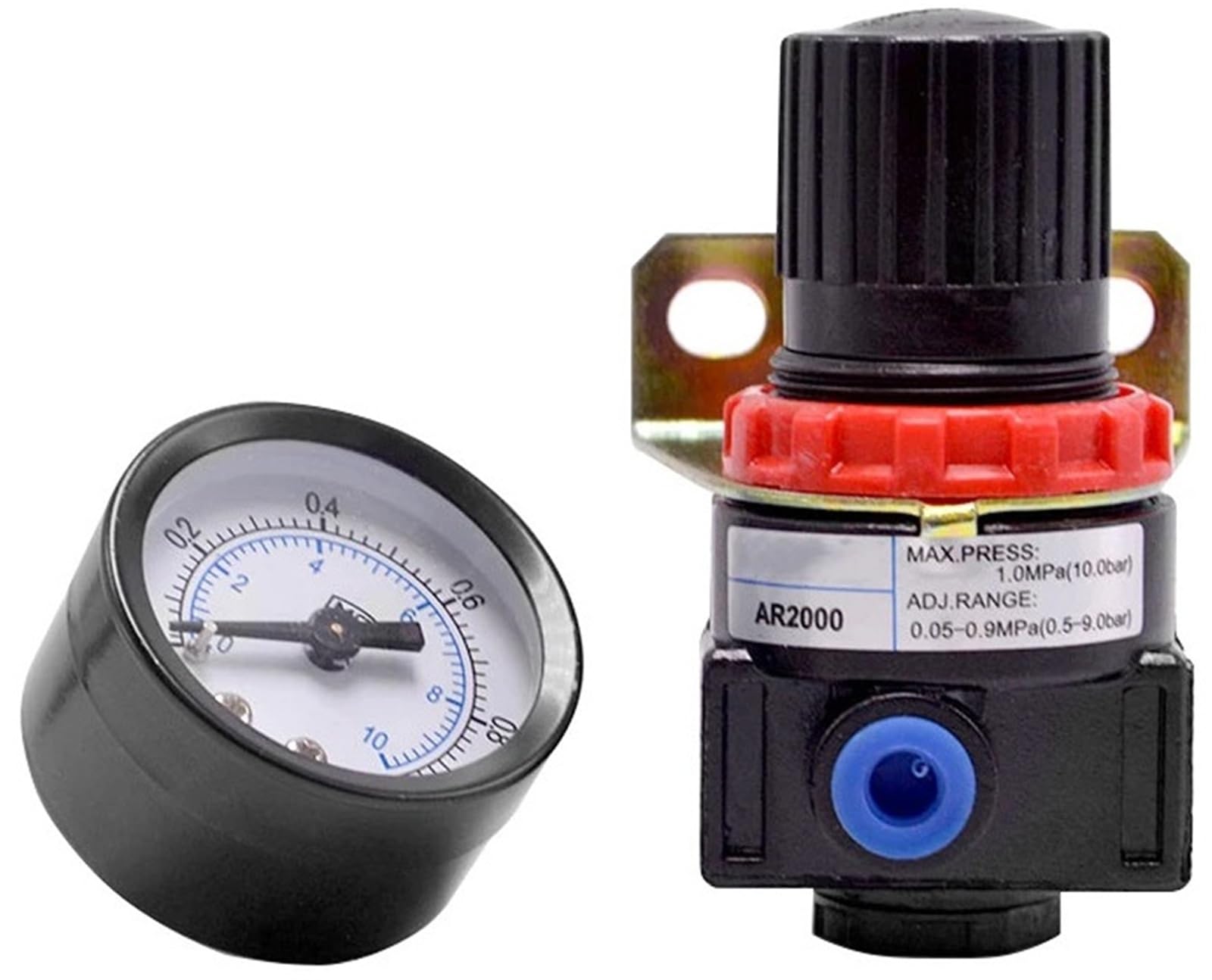 Válvula de unidades de tratamiento regulador de compresor de Control AR20001/4'' con ajuste de calibre 4MM-16MM