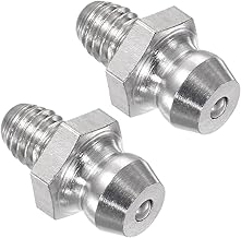 Stainless Steel Straight Grease Fitting | Metric M5 x 0.8 mm | Hydraulic Grease Nipple - (Applications: Replace Missing or Broken Fittings), 2 Pieces