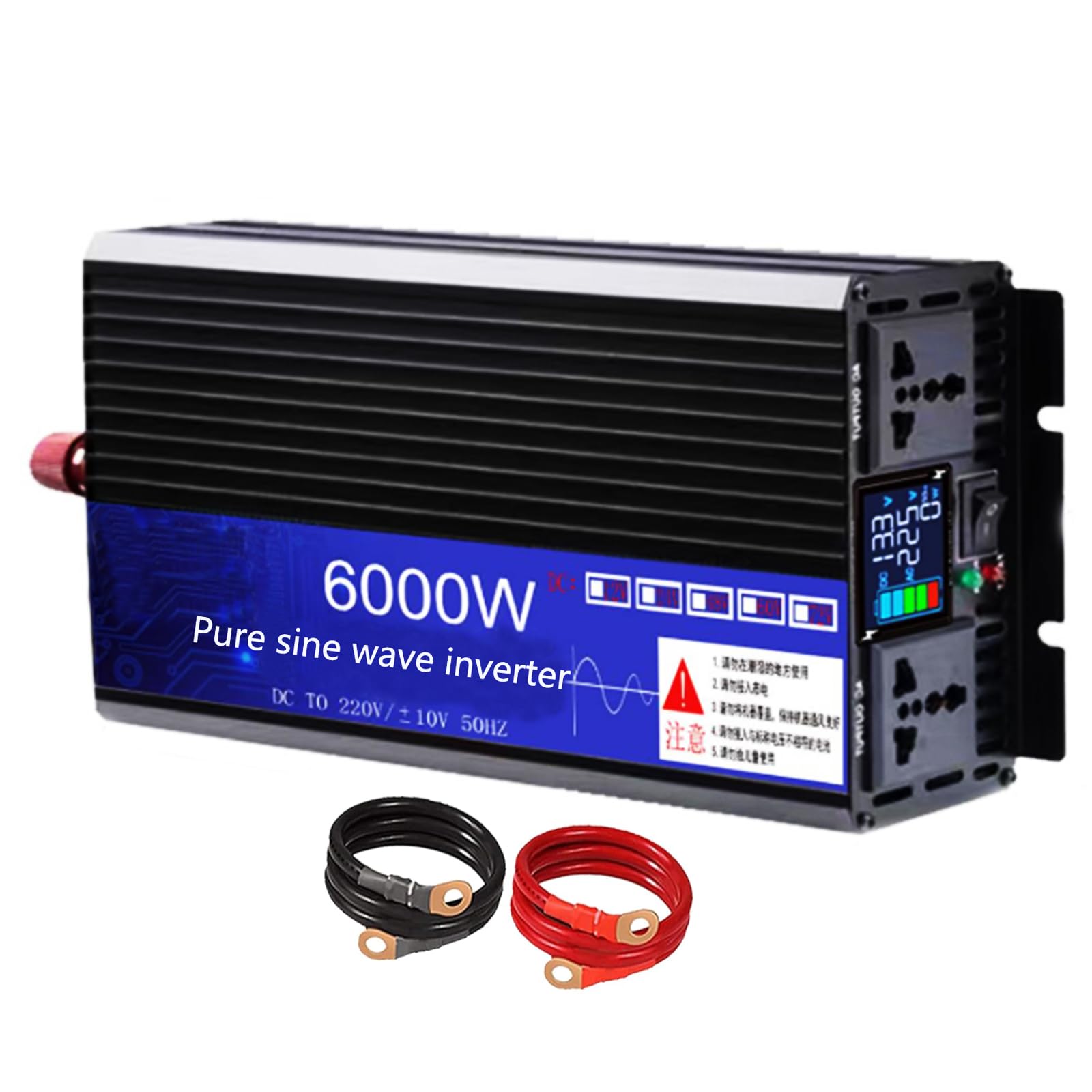 Onduleur solaire 6000W 12V 220V convertisseur pure sinus avec USB