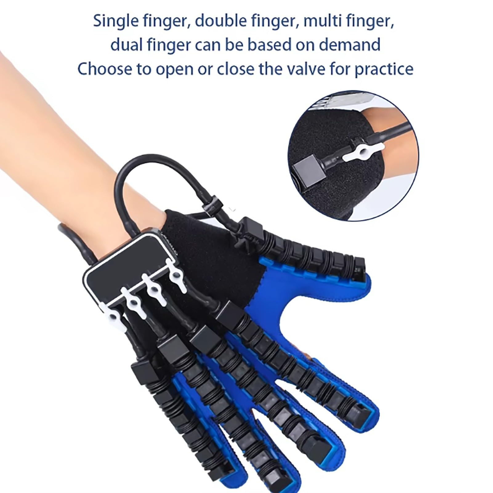 Guantes De Rehabilitación Robótica,hemiplejía Y Accidente Cerebrovascular Órtesis De Dedo,Equipo De Entrenamiento Para Aliviar Calambres(Right,X-Large)