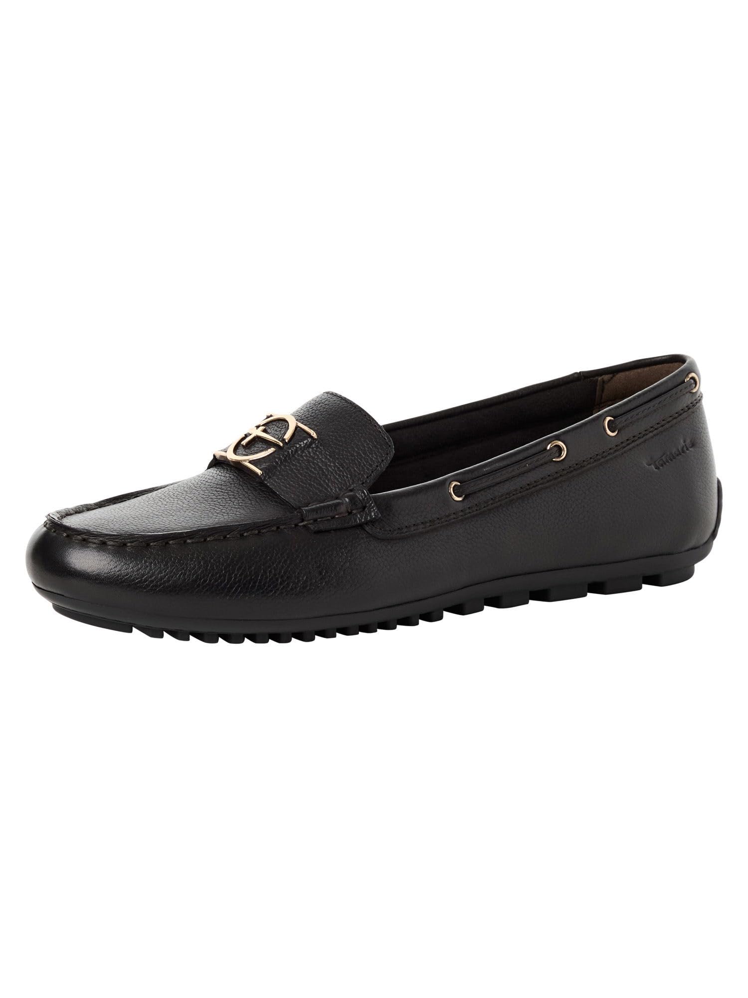 Tamaris Women Moccasin flat Leather black 5.5 UK