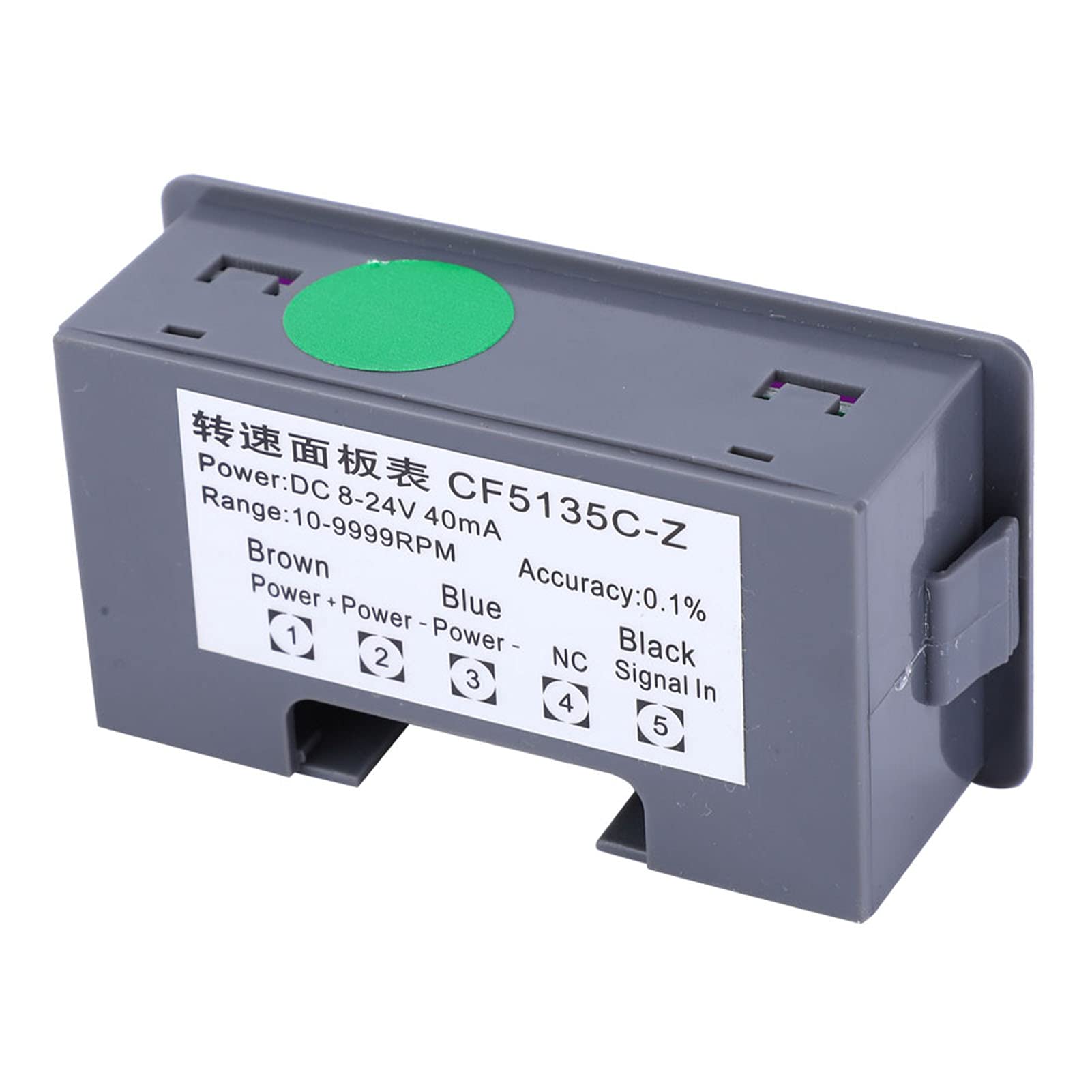 Tacho à LED pour moteur, tachymètre à moteur à LED verte à 4 chiffres, compteur de mesure de vitesse RPM + capteur de commutateur de proximité Hall NPN(Tachometer) Tachymetre Inductif