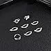 ORAZIO 8Pcs Belly Button Ring Surgical Steel 14G Clicker Belly Rings for Women CZ Heart Butterfly Belly Button Piercing Simple Reverse Navel Barbell Rings Body Piercing Jewelry