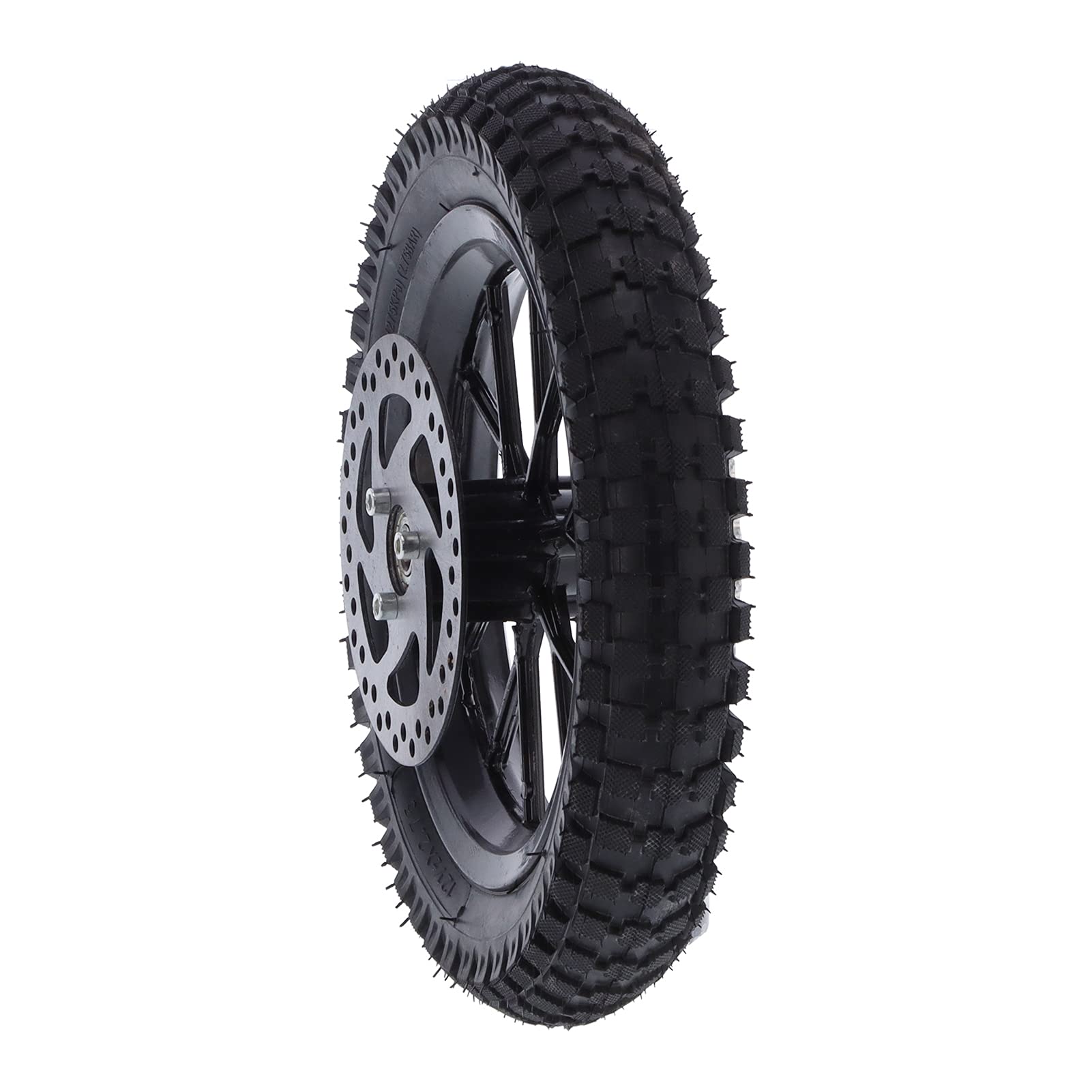 Ruota Posteriore Dirt Bike, 12,5 X 2,75 Pollici Gomma + Pneumatico Ruota Posteriore Posteriore in Metallo per Coolster 2 Tempi Mini Dirt Bike QG-50