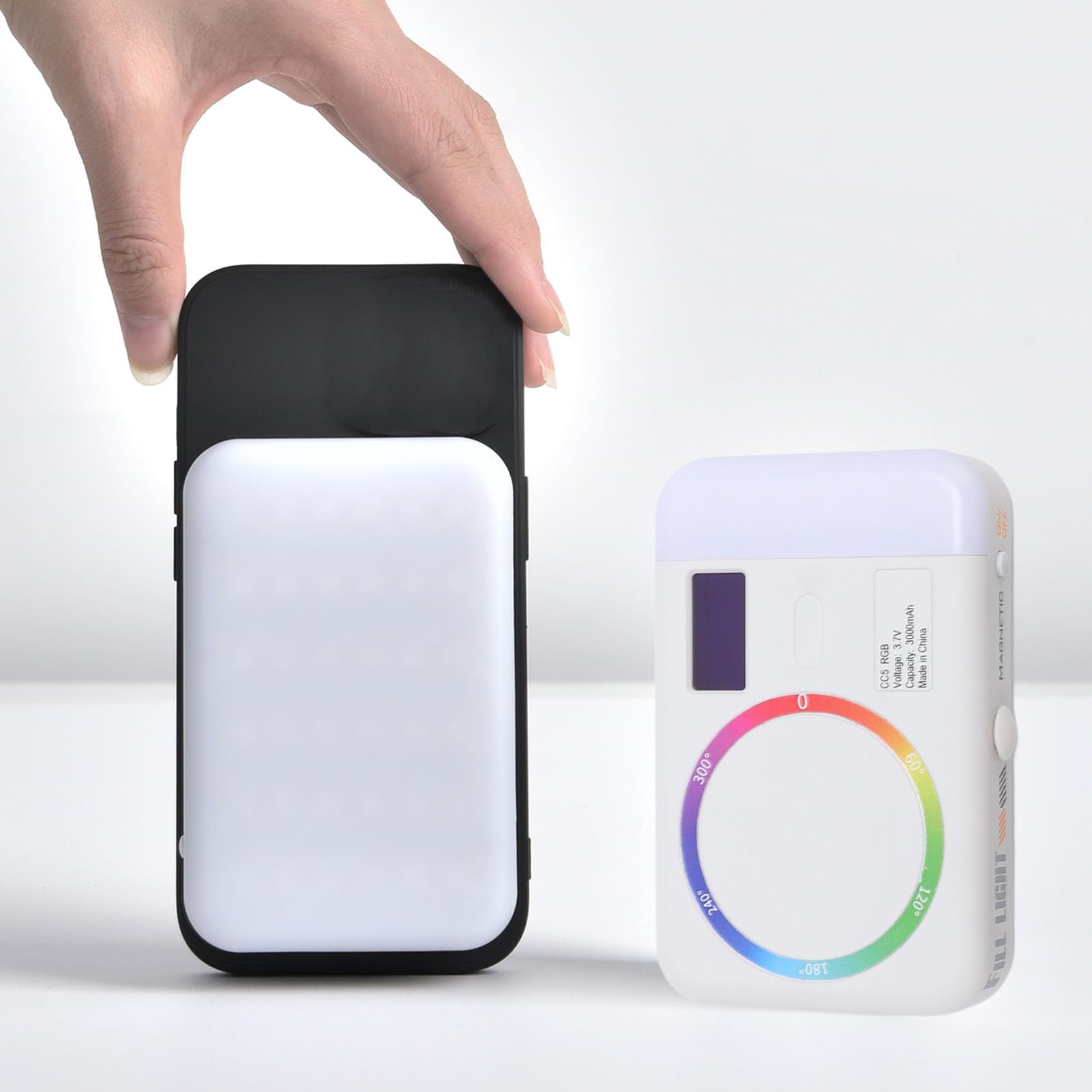 Lampe Vidéo LED RGB Rechargeable 4000mAh - Panneau LED 3200-5600K Dimmable 360° Pour Vlog YouTube