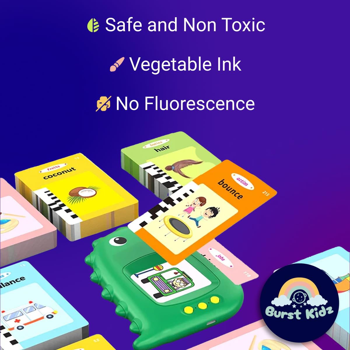 Interactive Educational Flash Card Reader for Kids - Bilingual Early Learning Toy for Toddlers & Preschoolers, Language Development, Reading & Math Flash Cards, Fun Learning Tool - Image 5