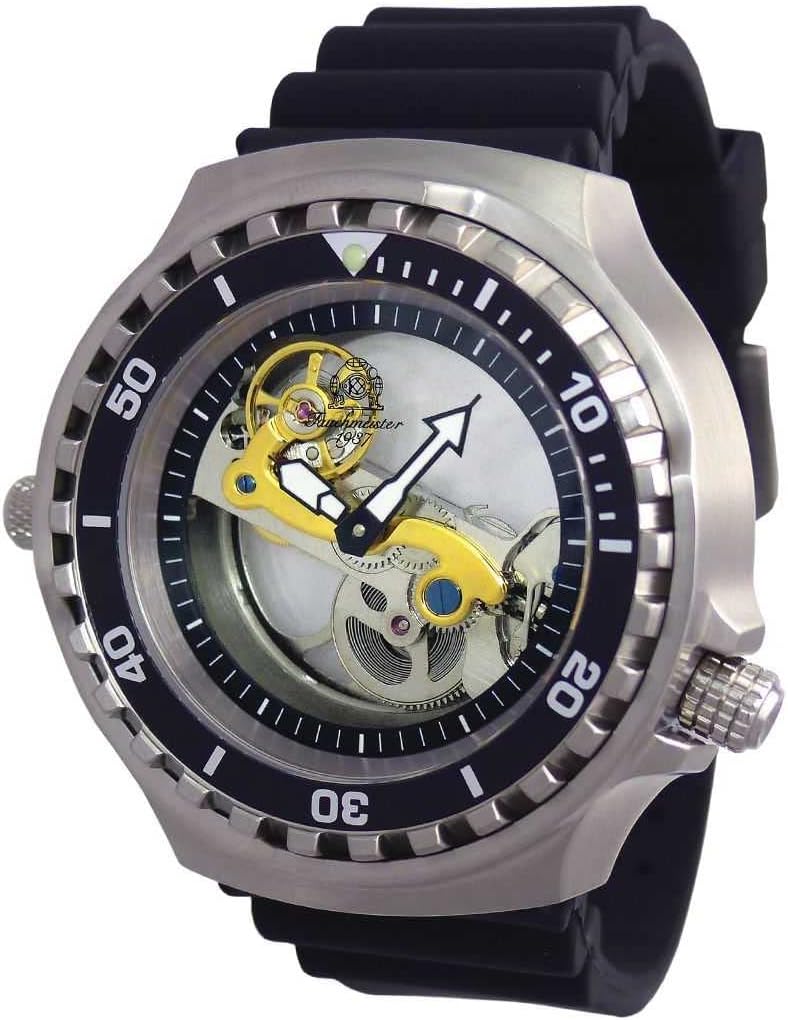 German Tauchmeister Diver watch automatic open Sapphire glass design T0310