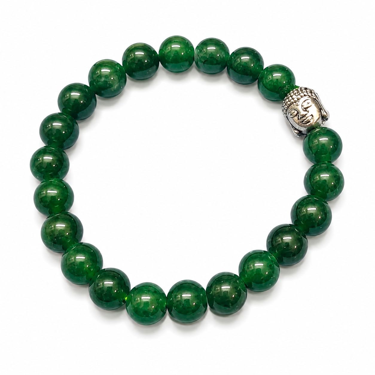 Natural Green Jade Bracelet for Men & Women | Lab Tested Gemstone | Stretchable Bracelet for Prosperity, Harmony & Good Luck-image-15