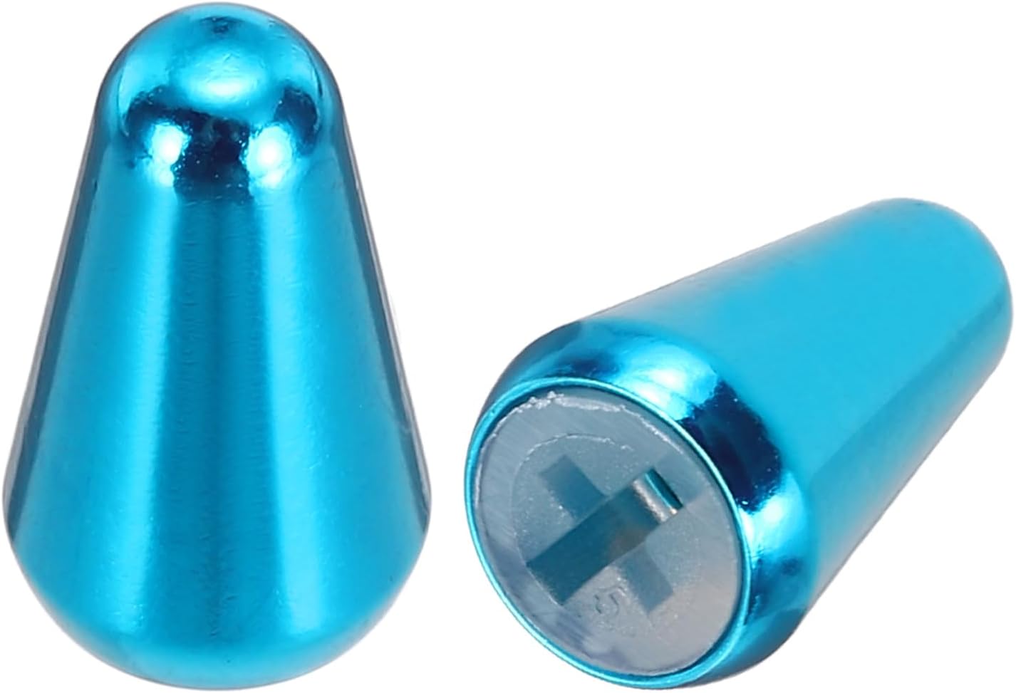 – sourcing map 2Pcs 3 Way 5 Way Guitar Toggle Switch Tip, Brass Cross-Slot Push-in 4.5mm/0.18" Toggle Pickup Switch Knob Tip for ST TL Electric Guitar Replacement Parts, Blue